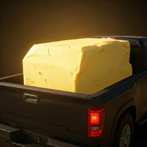 Enormous butter block, great for big family meals or heavy-duty cooking.